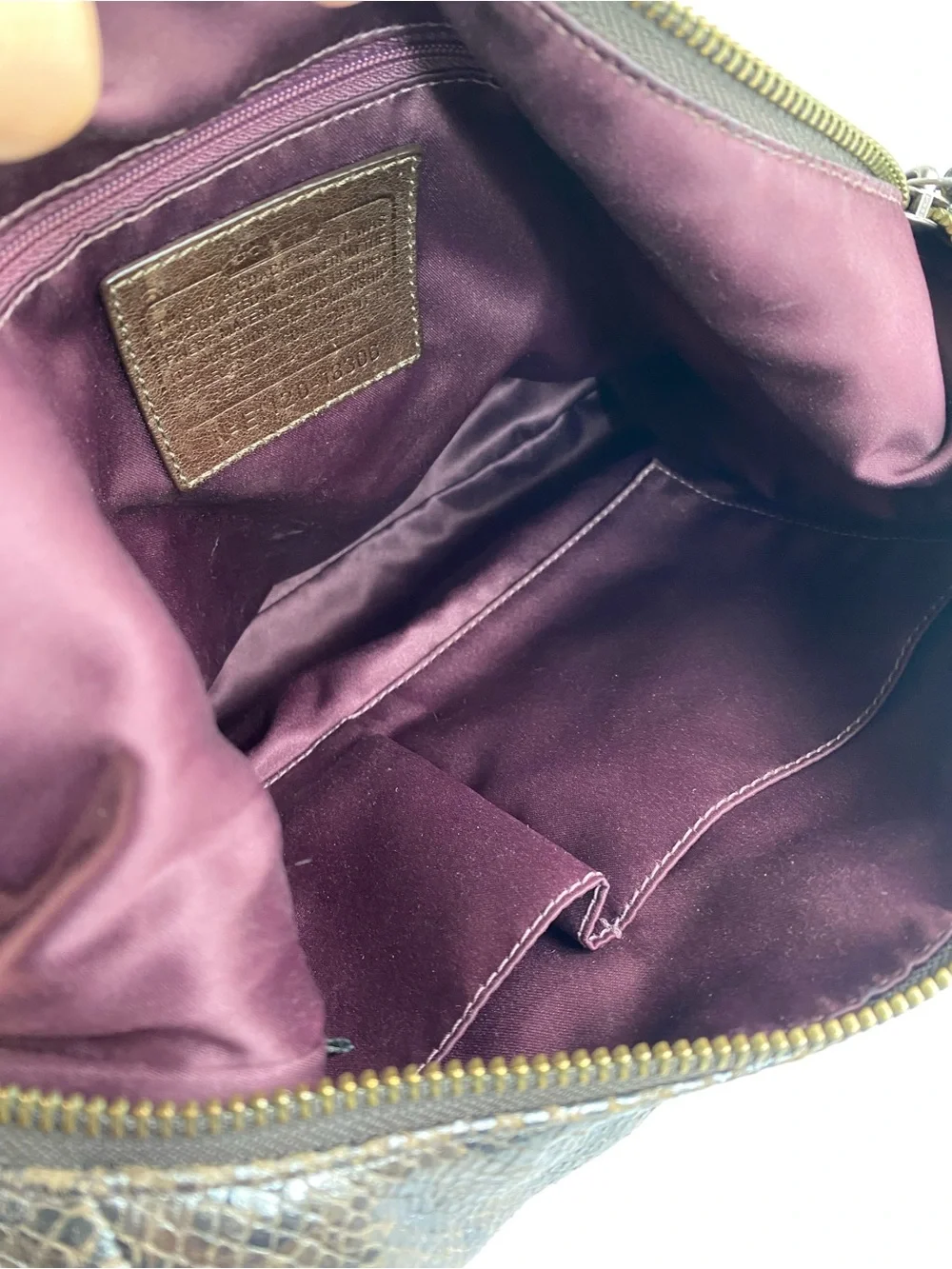 Coach python embossed